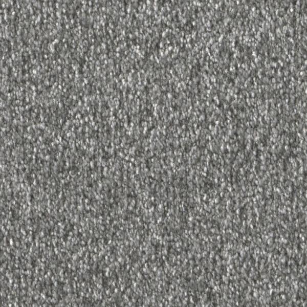 Draufsicht auf Vorwerk Celina 55A9 grau Teppichboden mit Preisschild 79,95 €/m²